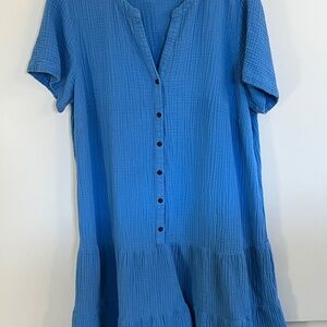 Shift type dress, Jill, XL, Blue